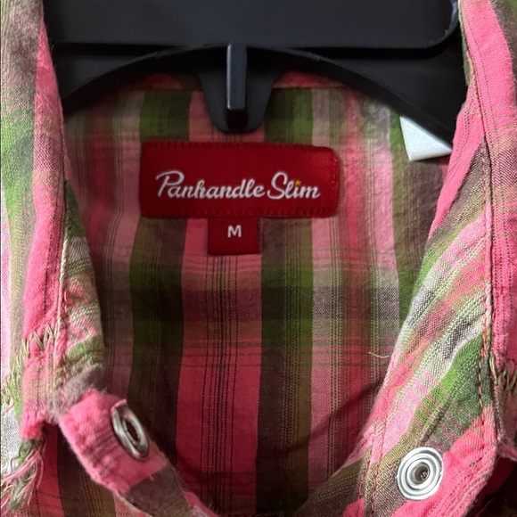 Panhandle Slim Pink and Green Plaid Shirt - Picture 2 of 4